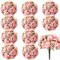 12 PCS Pink Artificial Peonies, Roses & Hydrangea Bouquets – Silk Flower Centerpieces for Weddings, Home, Office, and Party Decor